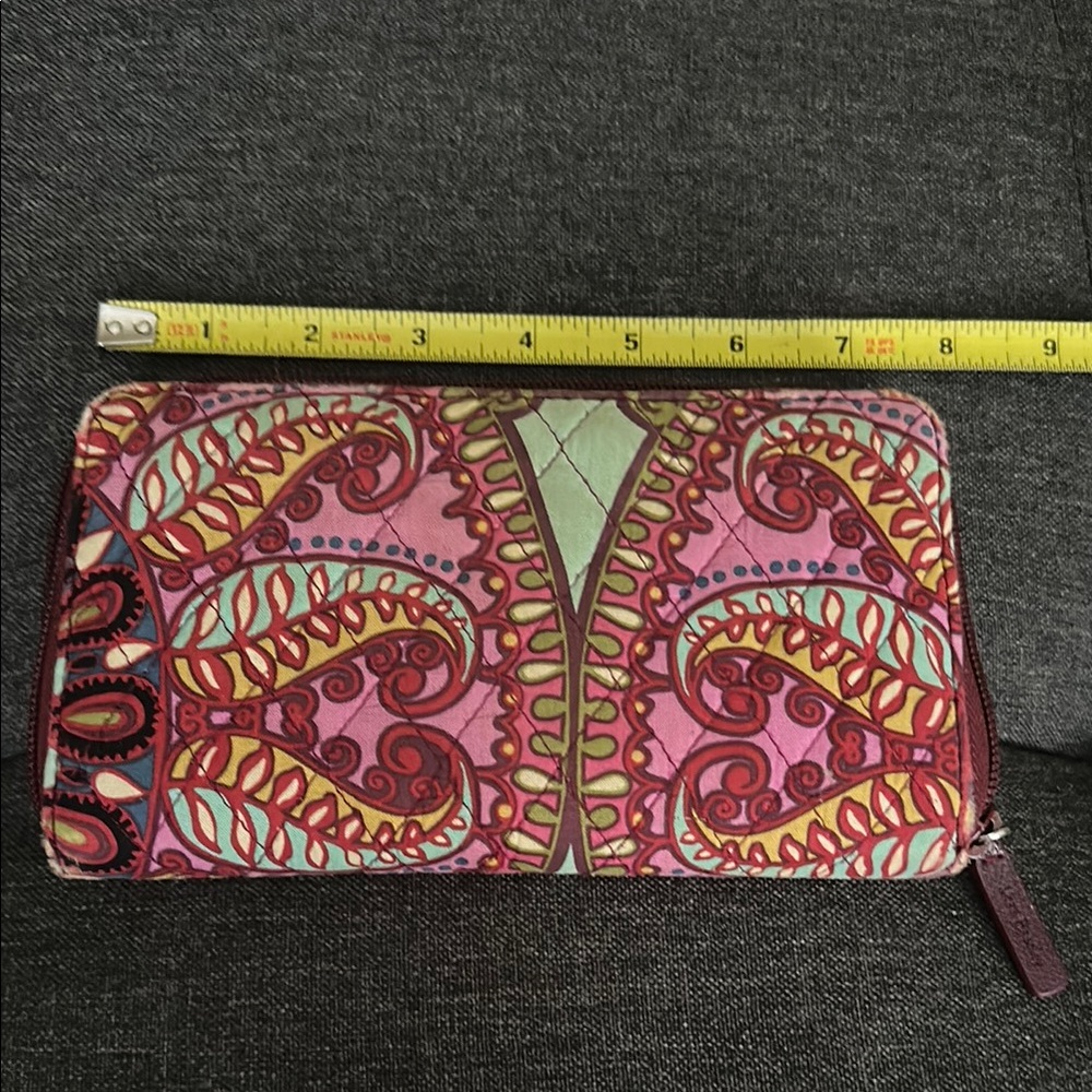 Vera Bradley Pink and Red Paisley Wallet